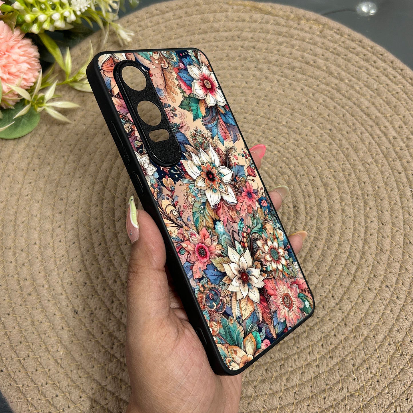 Floral Rush Metal Back Case for Oneplus Nord CE 4 Lite (5G)