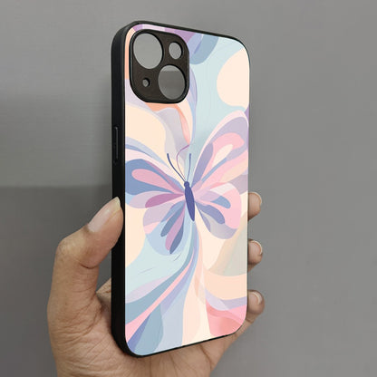 Artistic Butterfly Metal Back Case for Apple Iphone 14 Plus