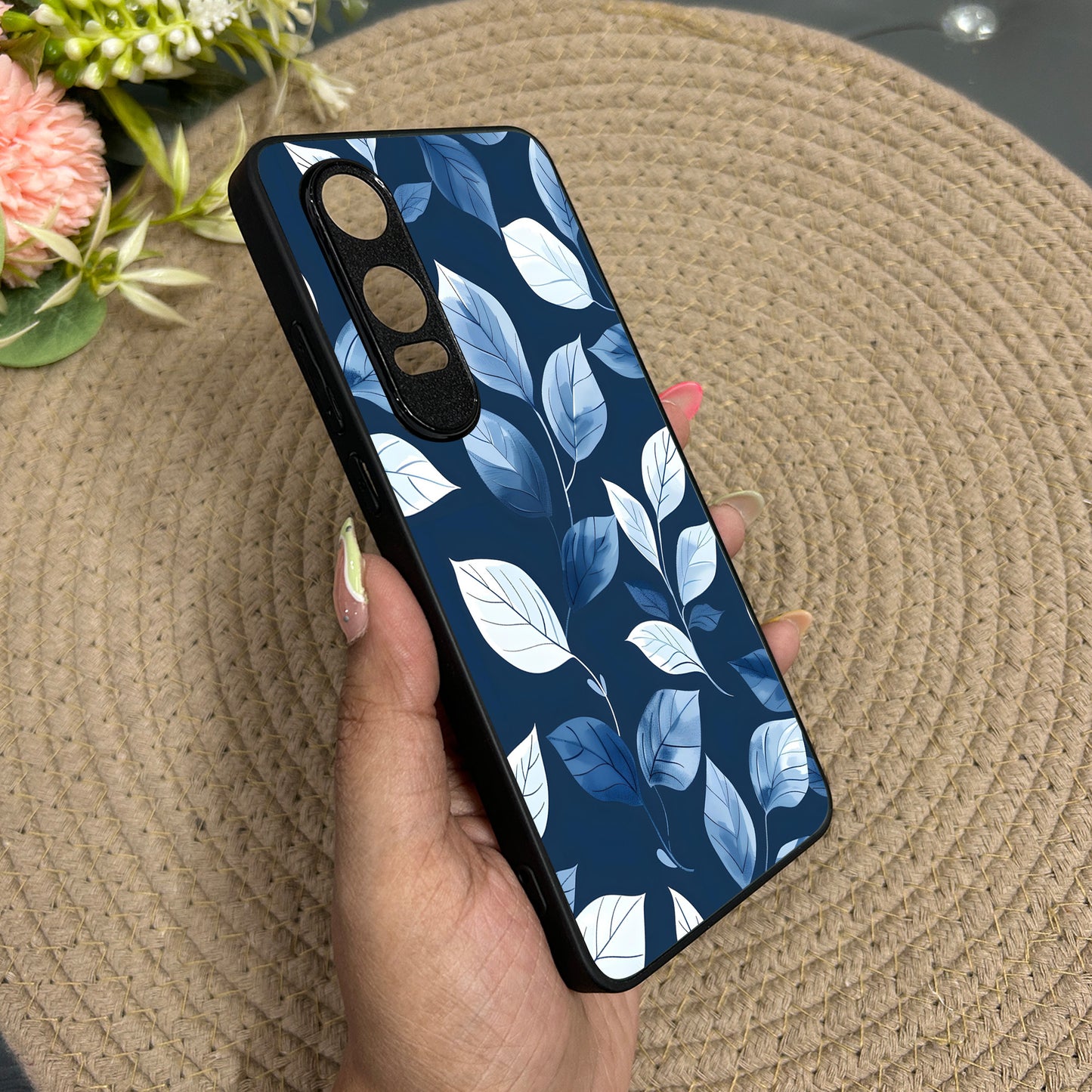 Lush Leaves Glossy Metal Back Case for Oneplus Nord CE 4 Lite (5G)