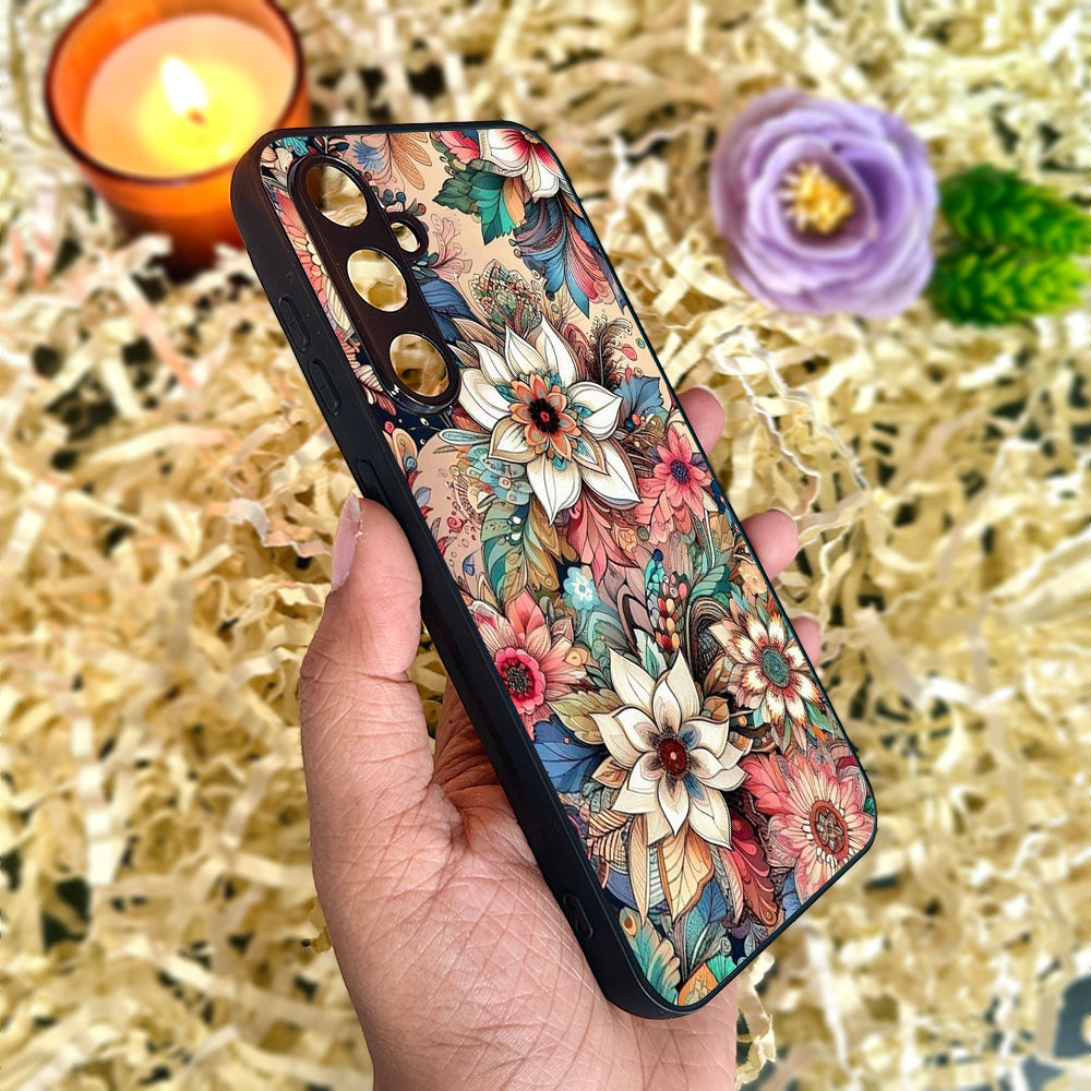 Floral Rush Metal Back Case for Samsung Galaxy S23fe 5G
