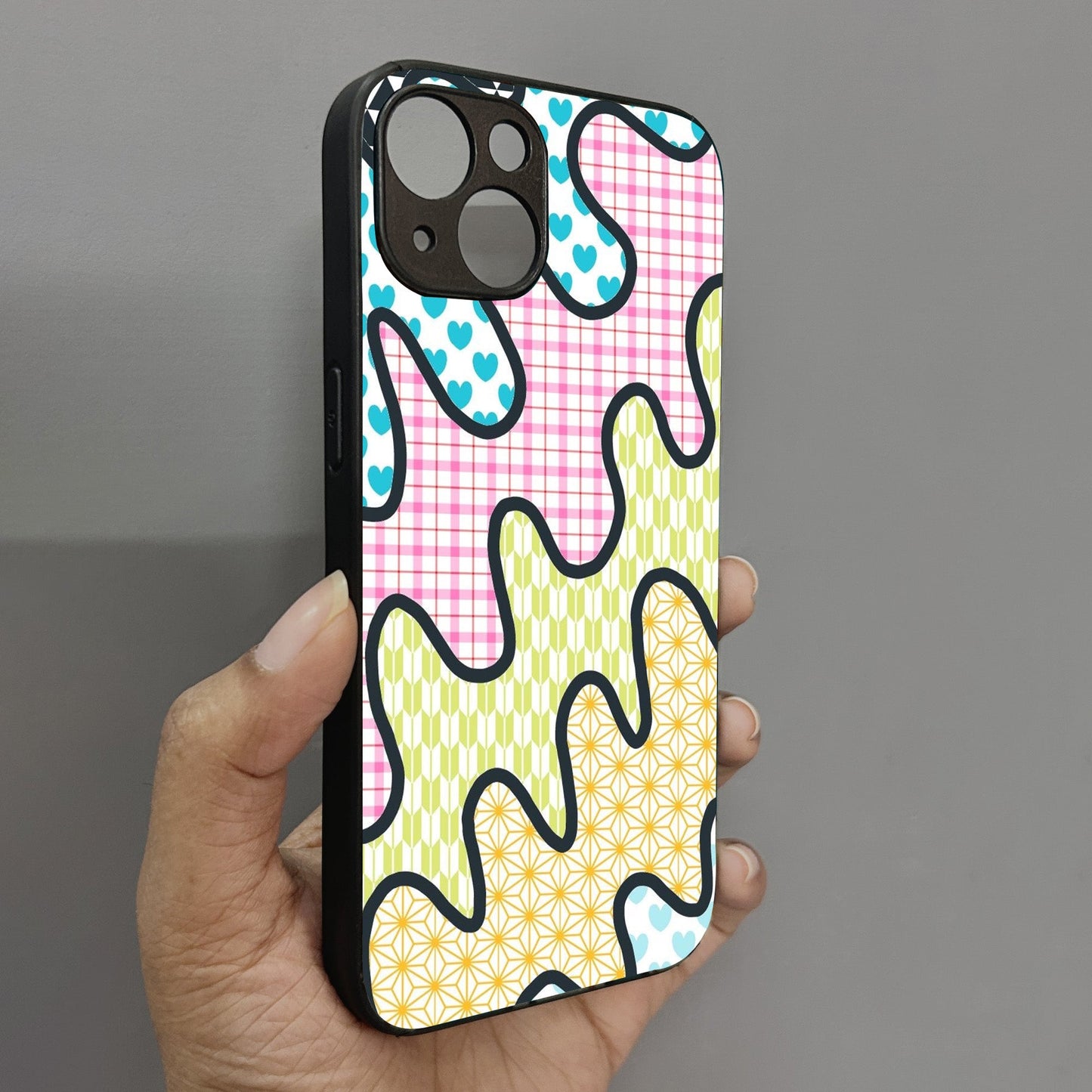 Playful Puzzle Metal Back Case for Apple Iphone 14 Plus