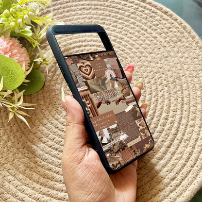 Aesthetic Brown Collage Case for Google Pixel 8
