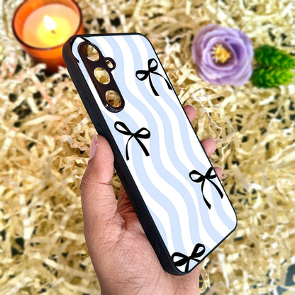 Wavy Bow Metal Back Case for Samsung Galaxy S23fe 5G