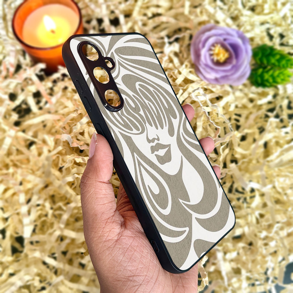 Face in the Waves Metal Back Case for Samsung Galaxy S23fe 5G