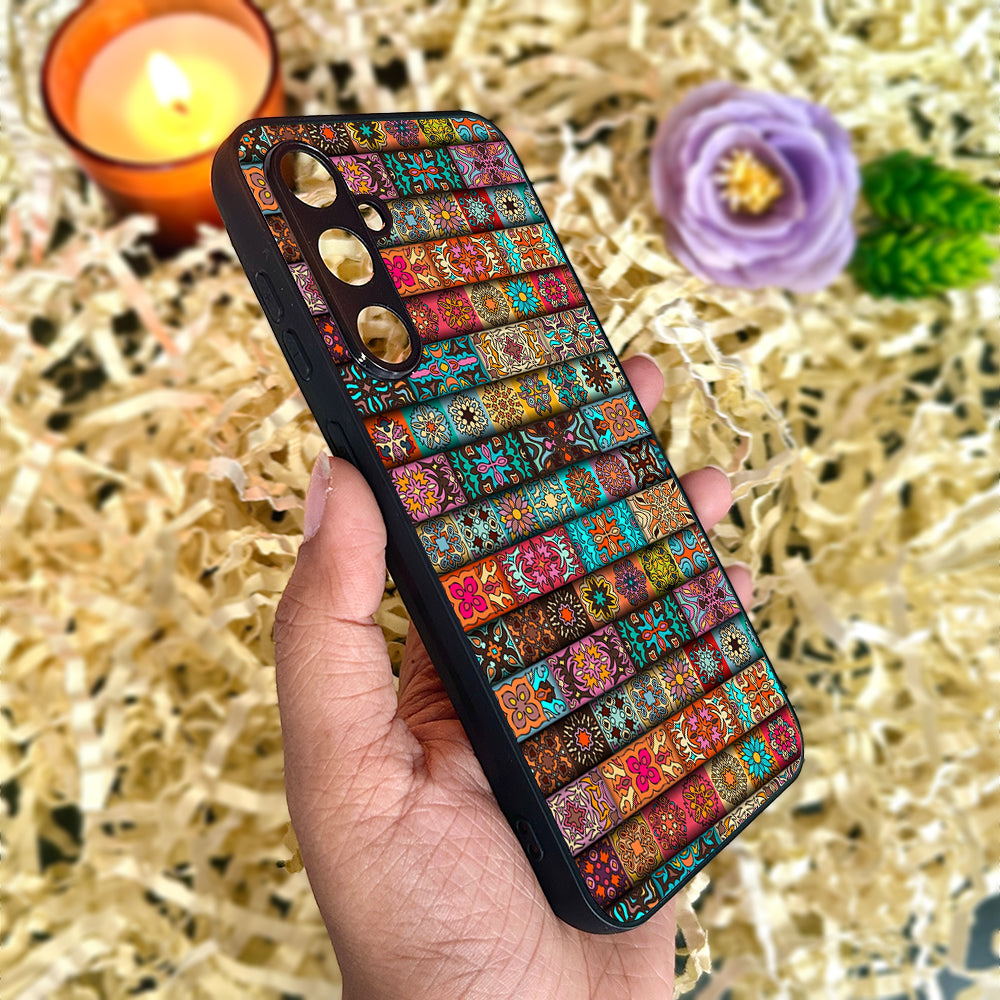 Block print Metal Back Case for Samsung Galaxy S23fe 5G