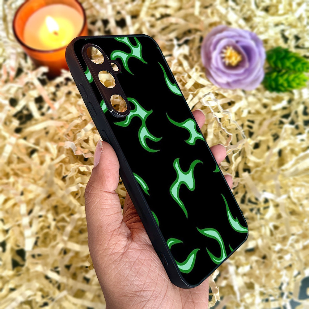 Neon Fire Glossy Metal Back Case for Samsung Galaxy S23fe 5G