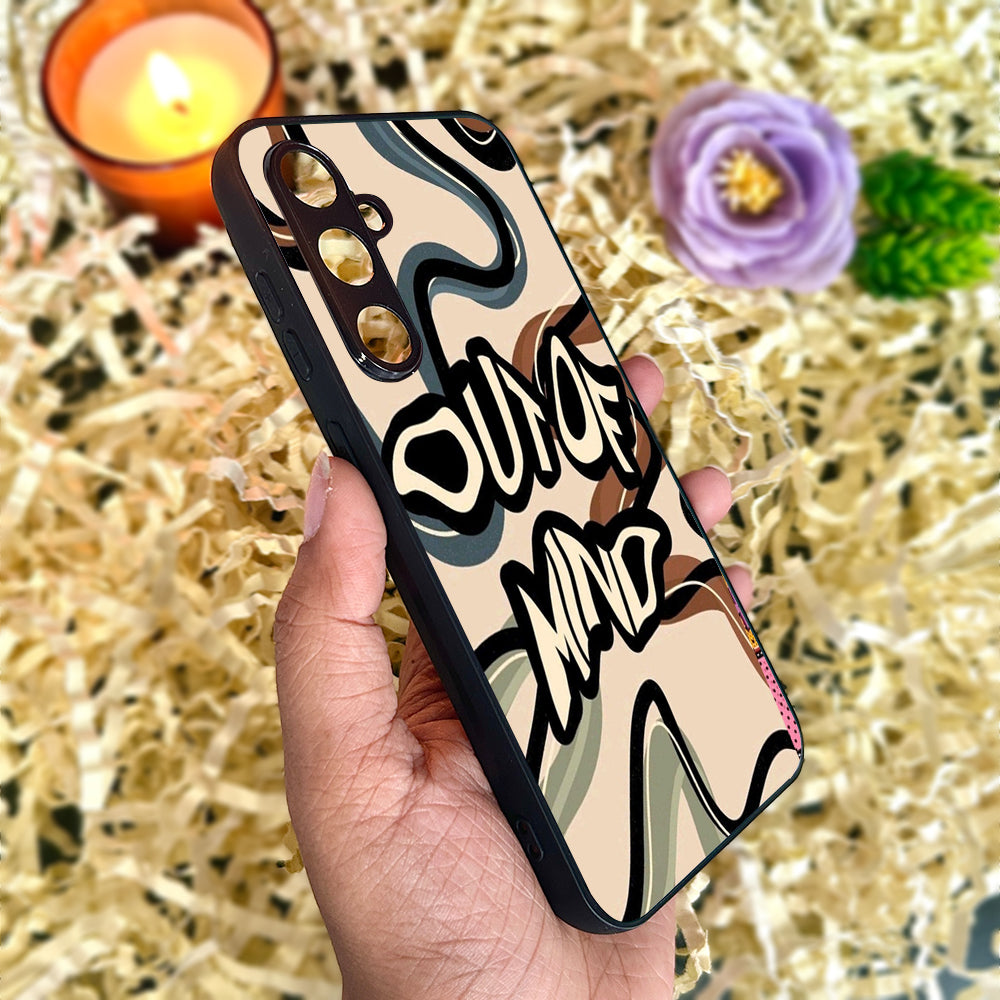 Out Of Mind' Glossy Metal Back Case for Samsung Galaxy S23fe 5G