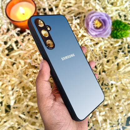 Icy Blue Glossy Metal Back Case for Samsung Galaxy S23fe 5G