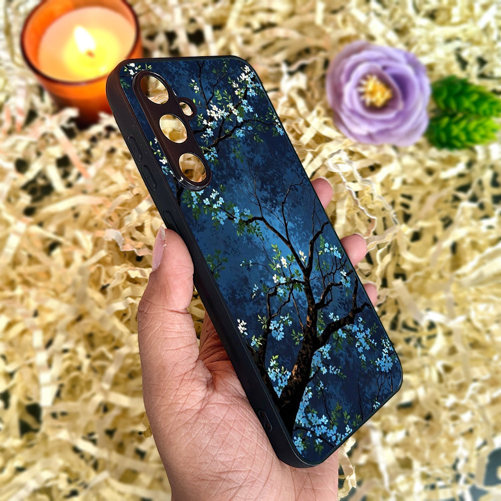 Starry Blossom Metal Back Case for Samsung Galaxy S23fe 5G