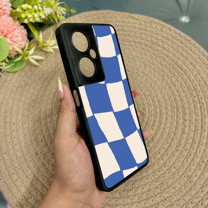 Wavy Checks Metal Back Case for Oneplus Nord CE 3 Lite (5G)