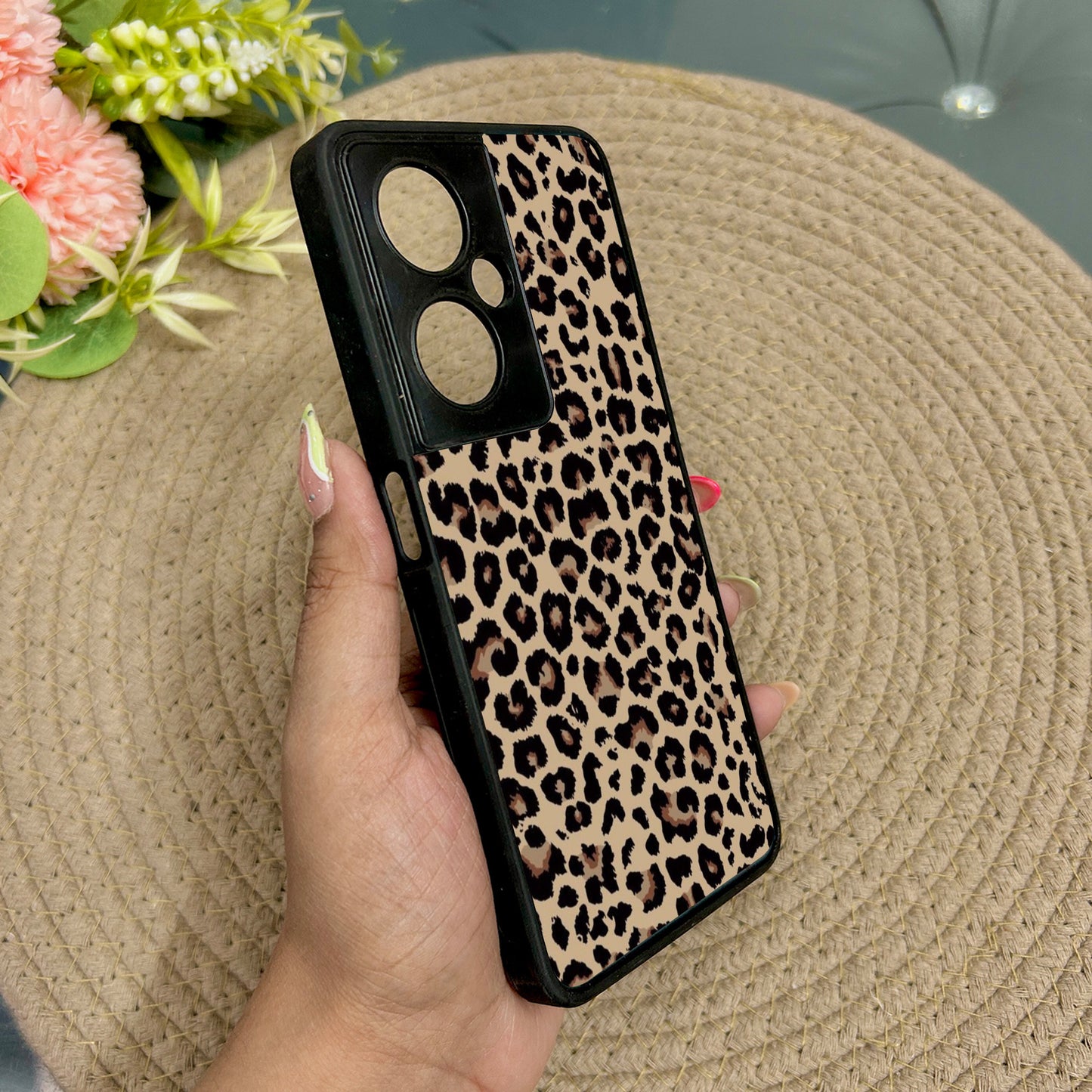 Cheetah Print Metal Back Case for Oneplus Nord CE 3 Lite (5G)
