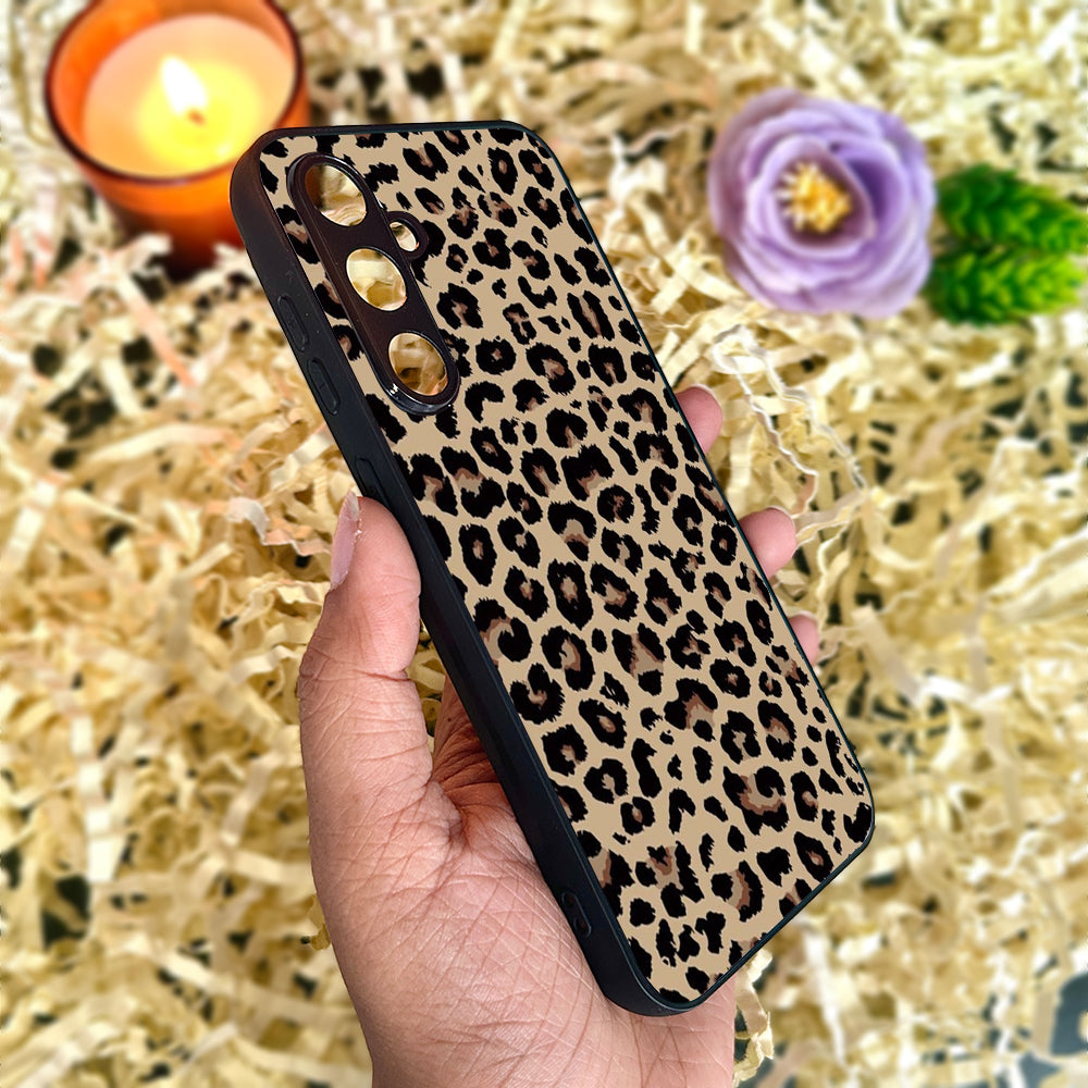Cheetah Print Metal Back Case for Samsung Galaxy S23fe 5G