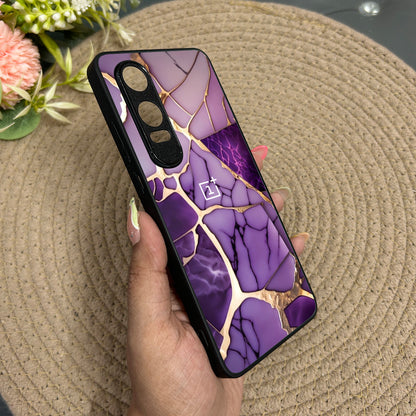 Violet Shatter Metal Back Case for Oneplus Nord CE 4 Lite (5G)