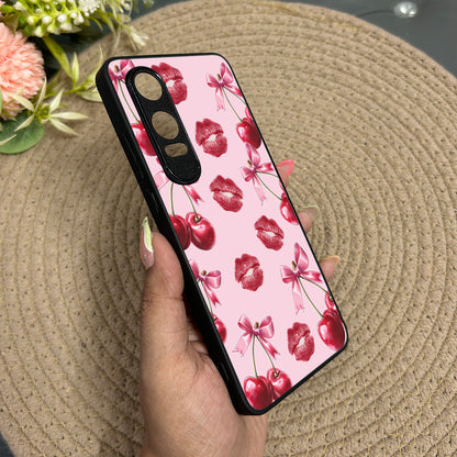 Cherry Lips Metal Back Case for Oneplus Nord CE 4 Lite (5G)